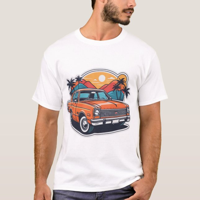 T-shirt Fire Engine Orange Car (Devant)