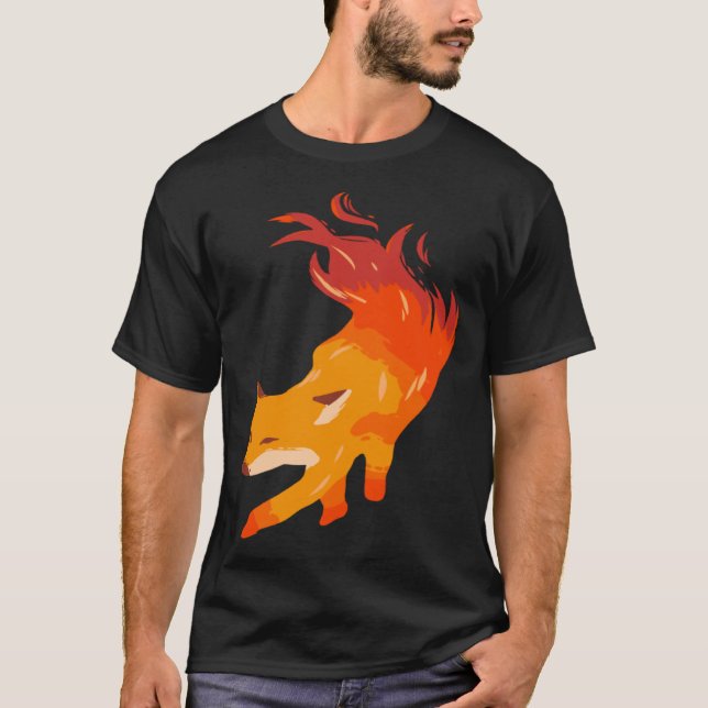 T-shirt Fire fox artist and fox fan (Devant)