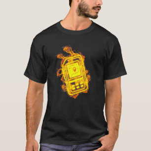 T-shirt Fire Gps Tracker Flames Geocaching Geocacher