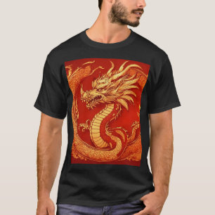 T-shirt Fire Guardian : Conception de tatouage de dragon m