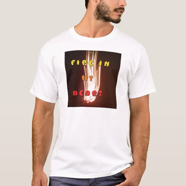 T-shirt Fire in My Heart Art Print (Devant)