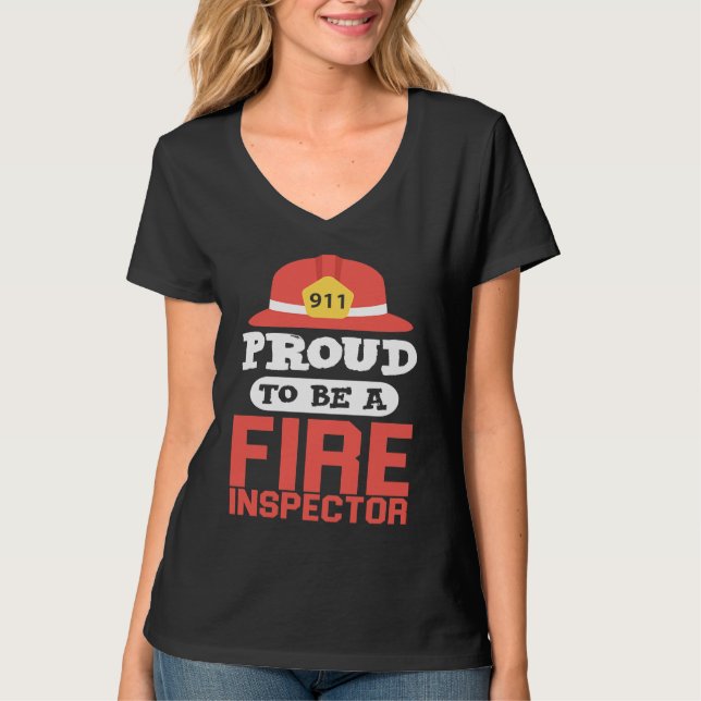 T-shirt Fire Inspector   For Firefighter (Devant)