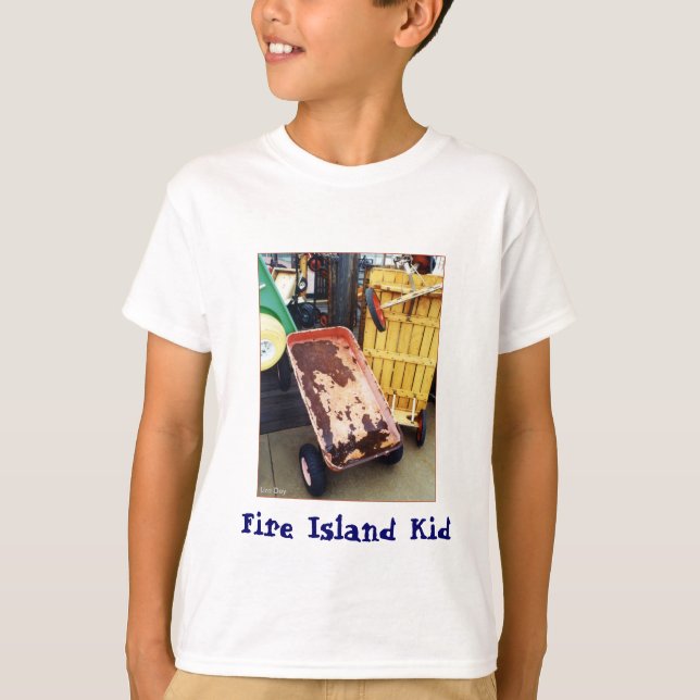 T-shirt 'Fire Island Kid' Wagons colorés (Devant)
