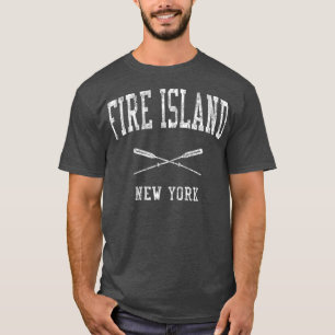T-shirt Fire Island New York NY Sports nautiques Vintages