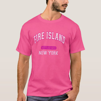 T-shirt Fire Island New York réglé 1653 Sports White Hot