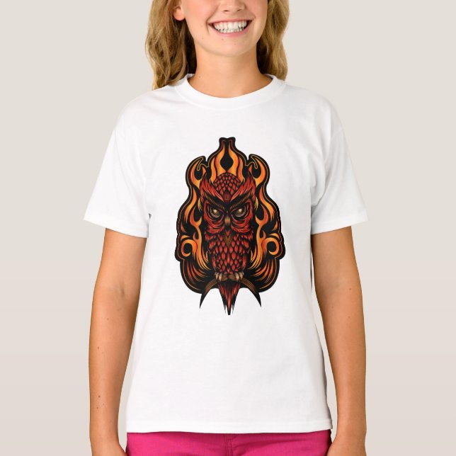 T-shirt Fire owl (Devant)