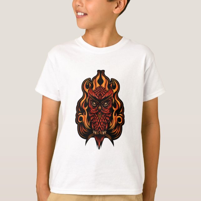 T-shirt Fire owl (Devant)