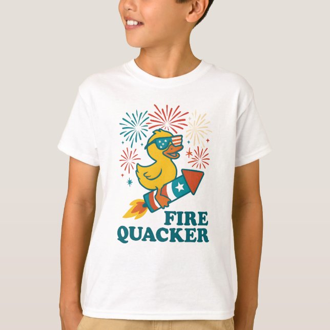 T-shirt Fire Quacker Toddler Tee - Enfants amusants et lud (Devant)