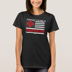 T-shirt Fire Secourt Fier D'Être Un Pompier