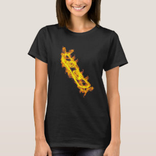 T-shirt Fire Snowboard Gear Flaming Snowboard Snowboard Sn