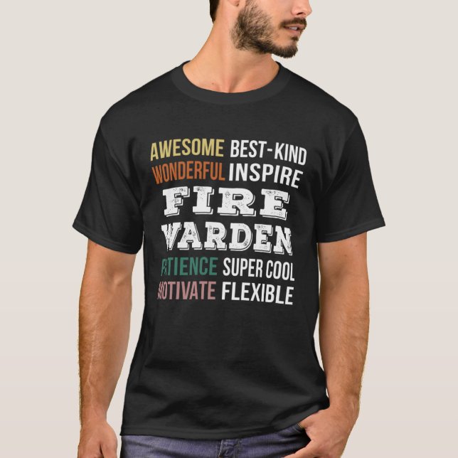 T-shirt Fire Warden  Appreciation (Devant)