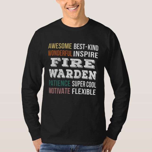 T-shirt Fire Warden  Appreciation (Devant)