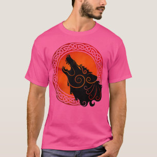T-shirt Fire wolf Viking Scandinave nordique à celtique