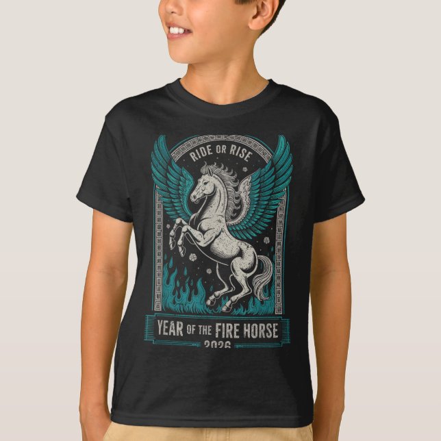 T-shirt Fire Year Of The Horse – Chinese Zodiac New Year 2 (Devant)