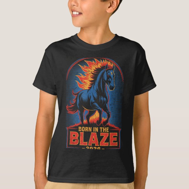 T-shirt Fire Year Of The Horse – Chinese Zodiac New Year 2 (Devant)