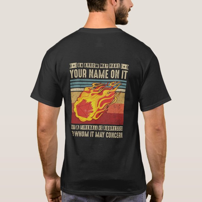 T-shirt Fireball Une Flèche Peut Avoir Votre Nom (Dos)