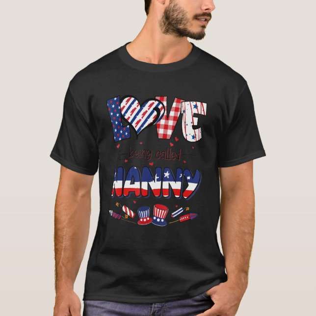 T-shirt Firecracker Drapeau Américain Fière Amour Appelé (Devant)