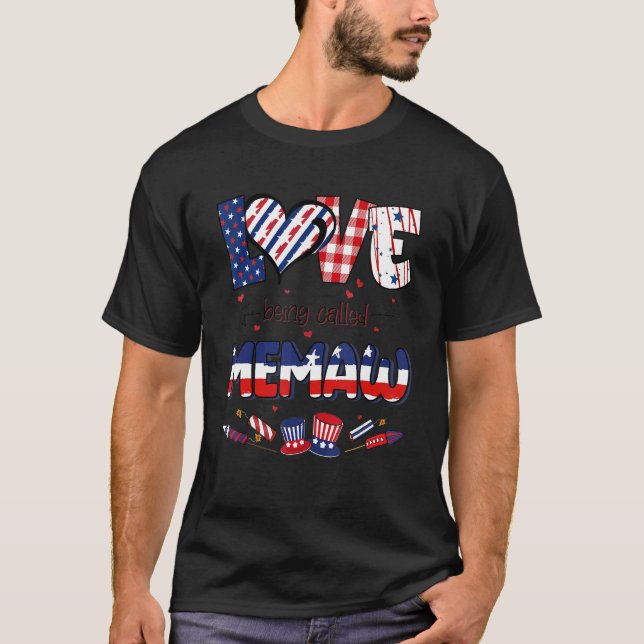 T-shirt Firecracker Drapeau Américain Fière Amour Appelé (Devant)