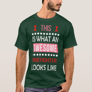 T-shirt Firefighter Awesome A L'Air Drôle Anniversaire Noë