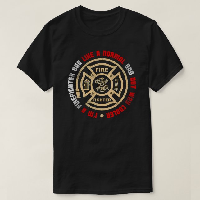 T-shirt Firefighter Fireman Mens Fireman US Firefighter Da (Design devant)