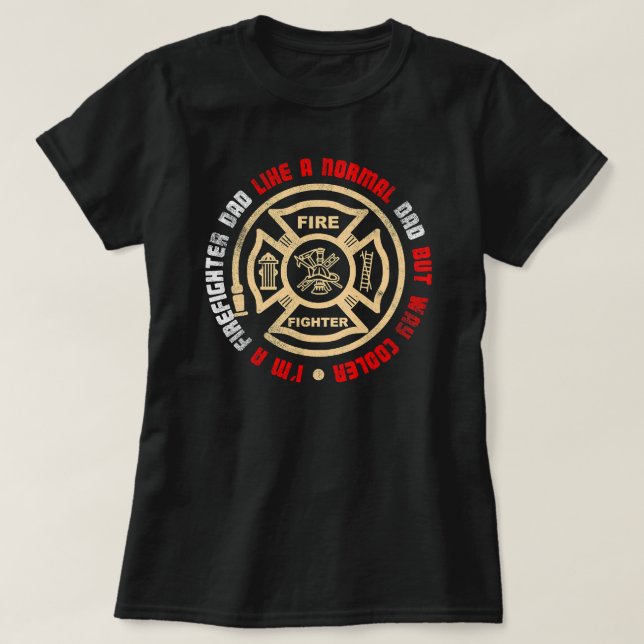 T-shirt Firefighter Fireman Mens Fireman US Firefighter Da (Design devant)