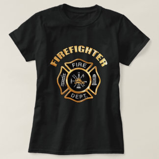 T-shirt Firefighter Gold
