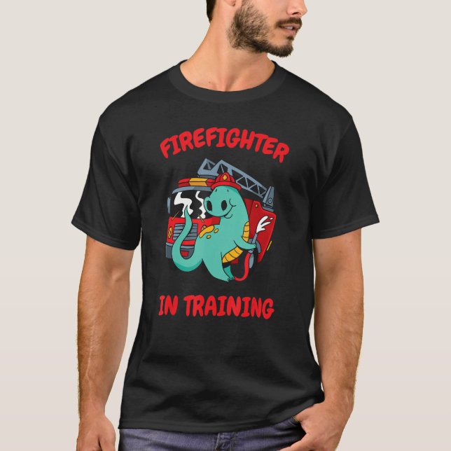 T-shirt Firefighter In Training For Kids Toddler Volunteer (Devant)