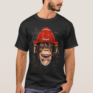 T-shirt Firefighter Monkey Fire
