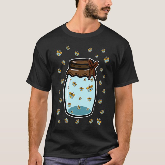 T-shirt Fireflies Jar Glowworm Entomologie Insect Bug (Devant)