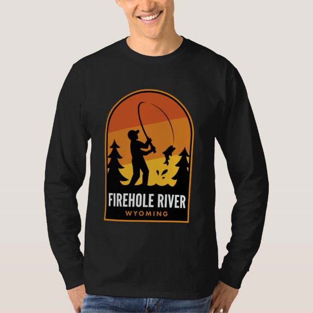 T-shirt Firehole River Wyoming Fishing (Devant)