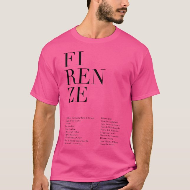 T-shirt Firenze Monuments (Devant)