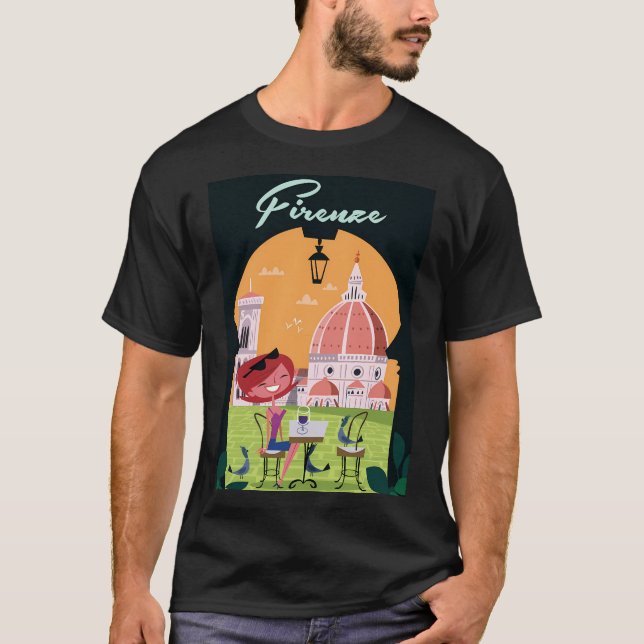 T-shirt Firenze Poster (Devant)