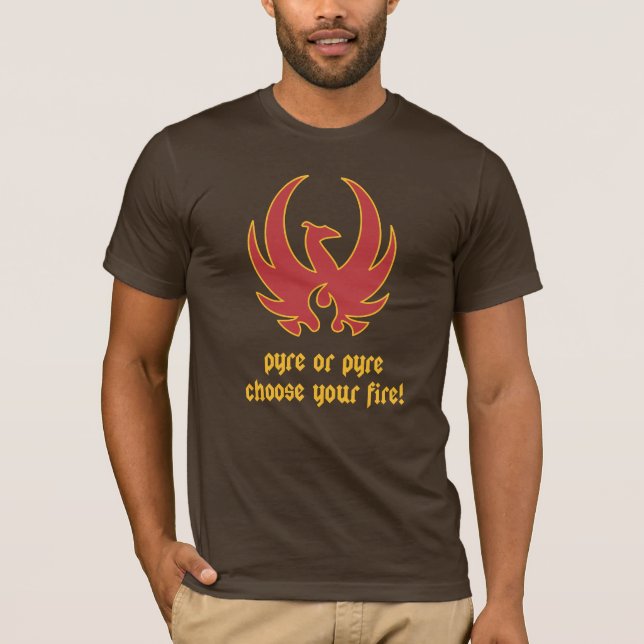 T-shirt fireT rouge de pyre (Devant)