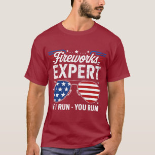 T-shirt Firework Expert Si J'Exécute Vous Exécutez