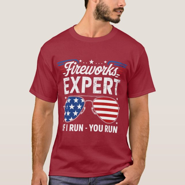 T-shirt Firework Expert Si J'Exécute Vous Exécutez (Devant)