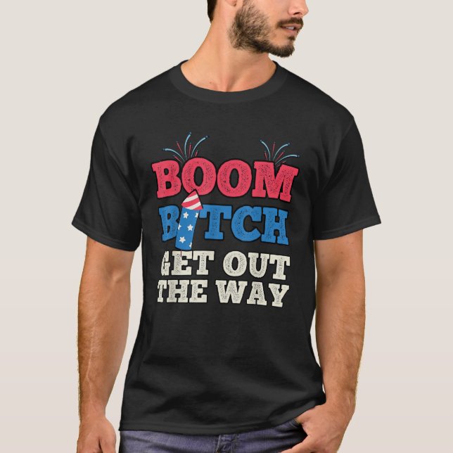 T-shirt Fireworks Directeur du système de tir Funny Boom 4 (Devant)
