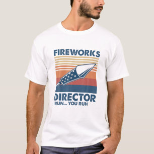 T-shirt Fireworks Directeur Je Vous Exécute Vintage 4E Ju