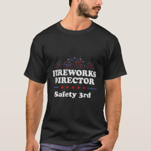 T-shirt Fireworks Directeur Sécurité 3E Amérique Usa 4E De