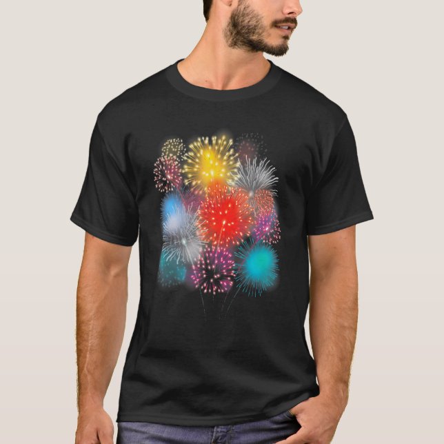 T-shirt Fireworks Pyro Fireworks Explosion Pyrotechnicien (Devant)
