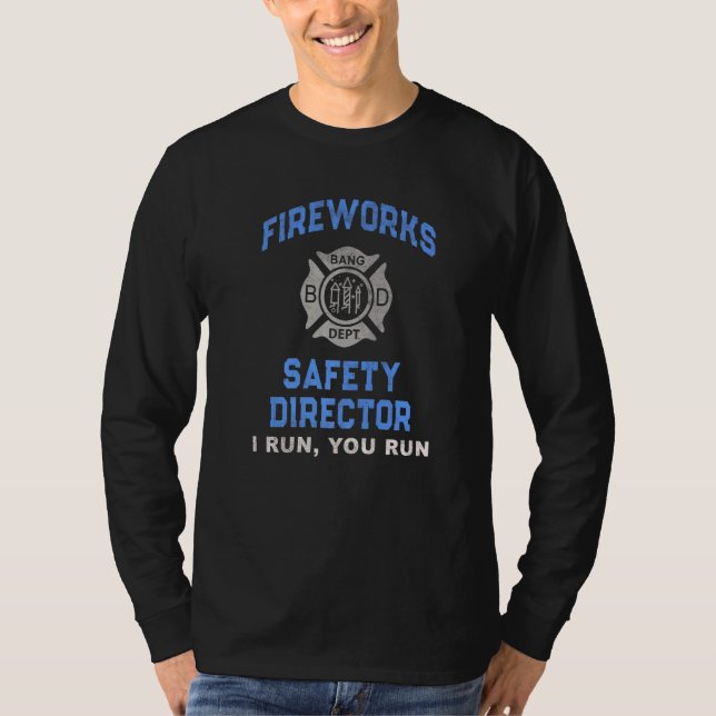 T-shirt Fireworks Sécurité Directeur Run Firefighter Ameri (Devant)