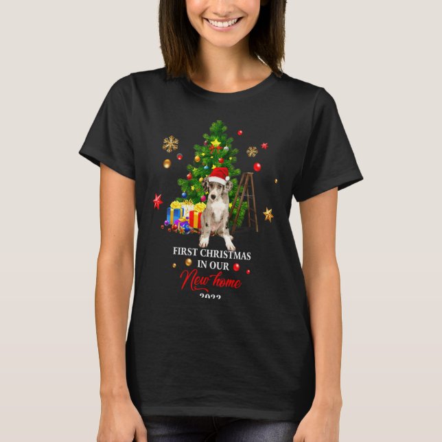 T-shirt First Christmas In Our New Home Xmas Dalmatian T S (Devant)