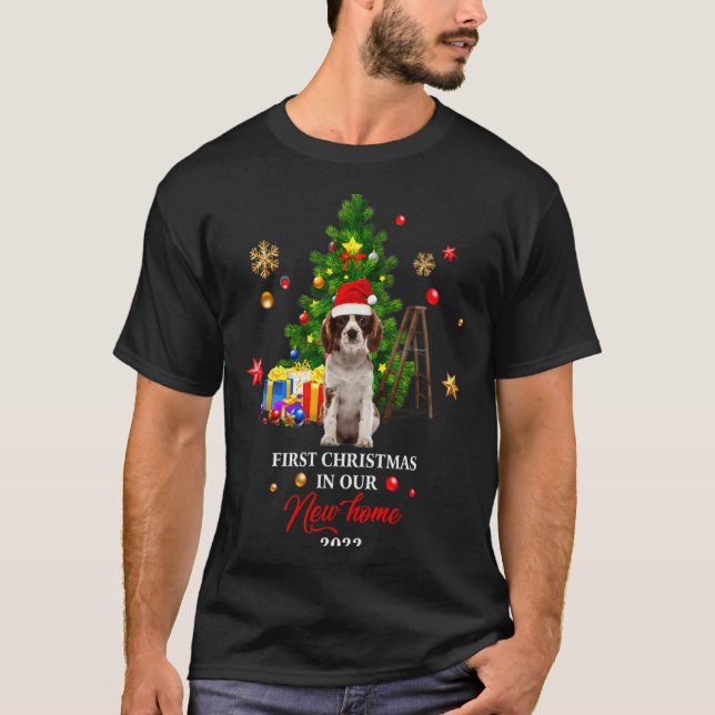 T-shirt First Christmas In Our New Home Xmas For Spaniel T (Devant)