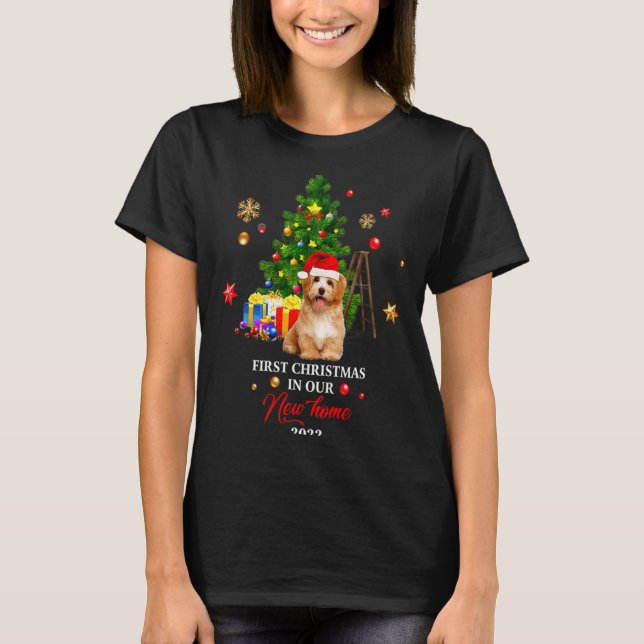 T-shirt First Christmas In Our New Home Xmas Maltese Dog T (Devant)