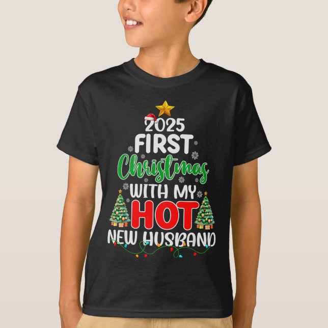 T-shirt First Christmas With My Hot New Husband Couple Xma (Devant)
