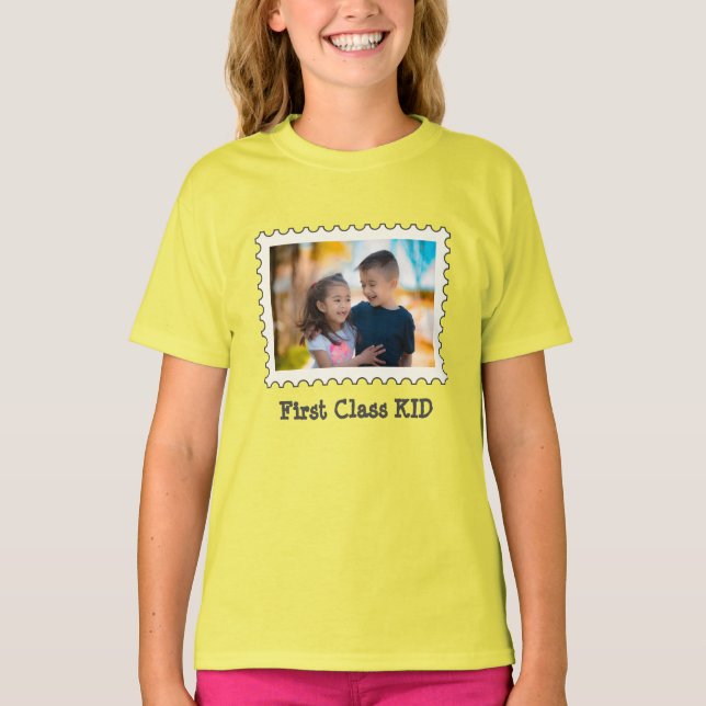T-shirt FIRST CLAST KID Best Kid photo horizontale personn (Devant)