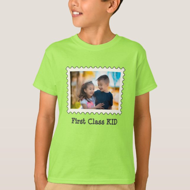T-shirt FIRST CLAST KID Best Kid photo horizontale personn (Devant)