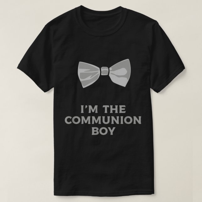 T-shirt First Communion Boy 2022 Tie Bow Gift  (Design devant)