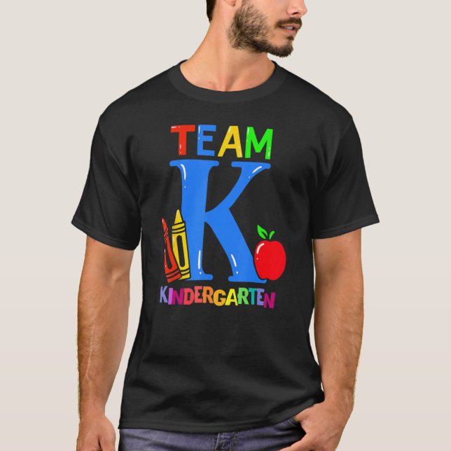 T-shirt First Day Of Kindergarten Pre K Squad Team Kinderg (Devant)
