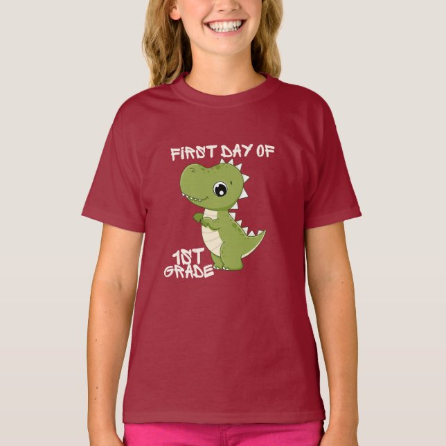 T-shirt first day of school, first day of first grade (Devant)