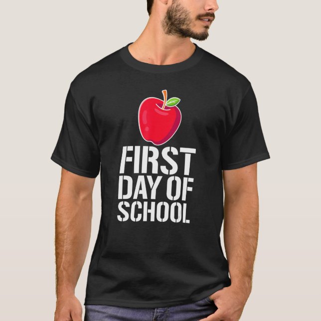 T-shirt First Day Of School For Happy First Learning Day T (Devant)